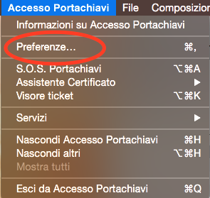 bloccare lo schermo Mac OS X Yosemite