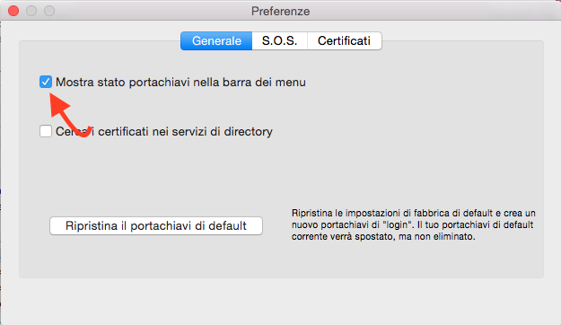 bloccare lo schermo Mac OS X Yosemite