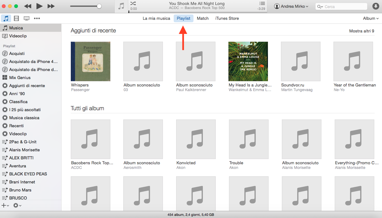 mostrare barra laterale iTunes 12