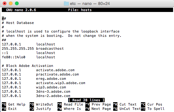guida modificare file hosts su Mac
