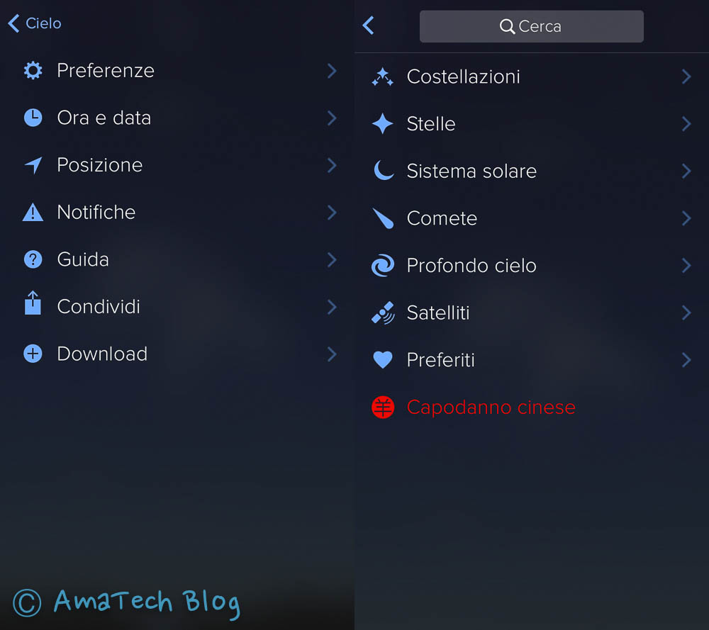 sky guide - mappa stellare