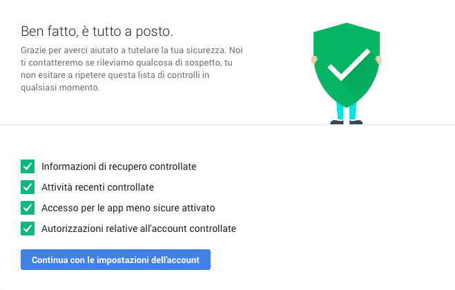 verifica in 2 passaggi google