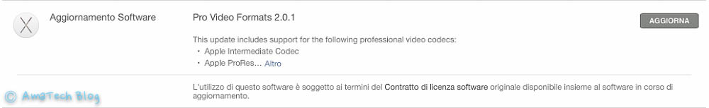 problema aggiornamento pro Video formats
