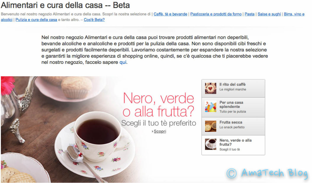 Amazon vende alimentari e prodotti per la casa