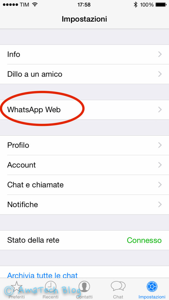 guida whatsapp web iPhone