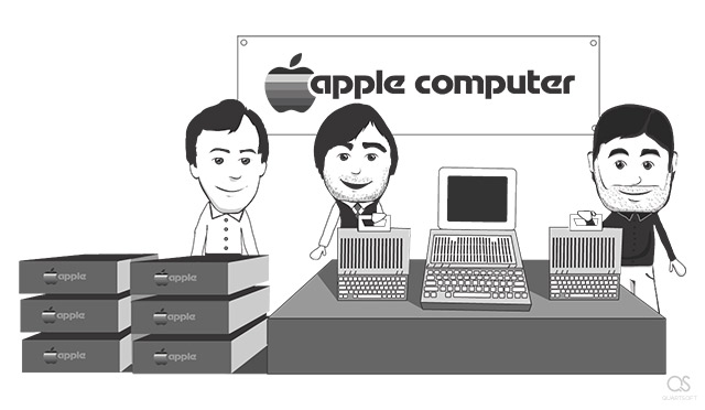 biografia steve jobs in stile cartoon