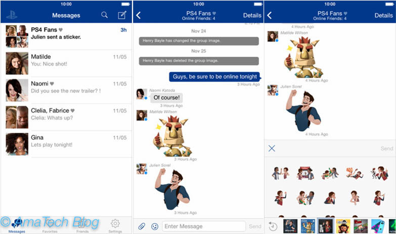 app iOS Playstation Messages