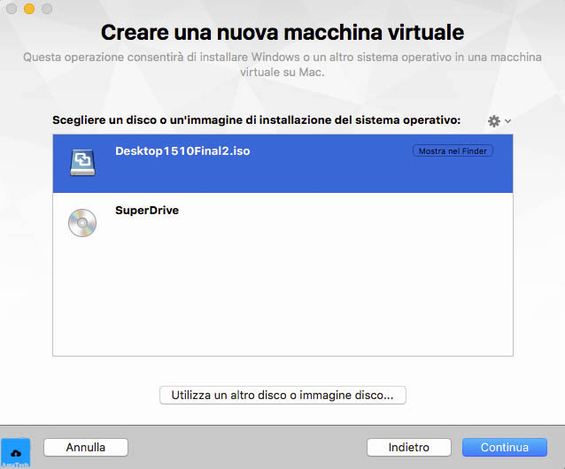 creare macchina virtuale Mac OS X con VMware