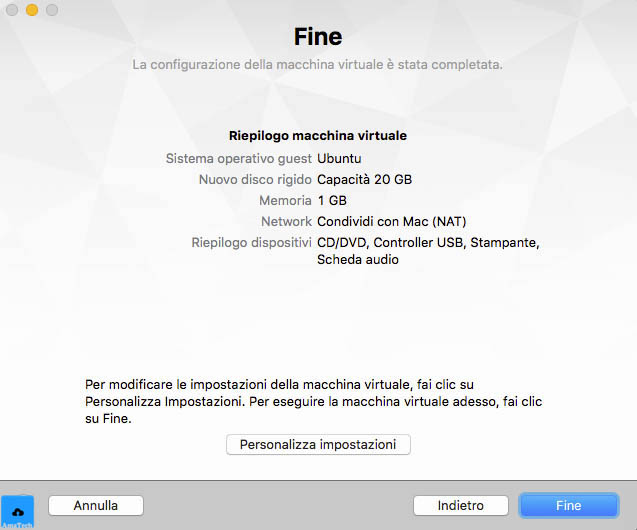 guida creare macchina virtuale Mac OS X con VMware