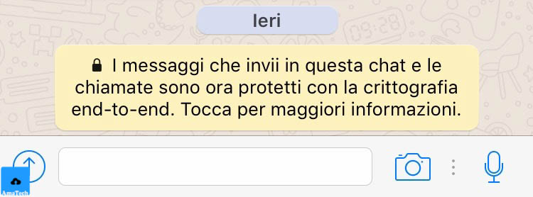 cos è la crittografia end-to-end WhatsApp