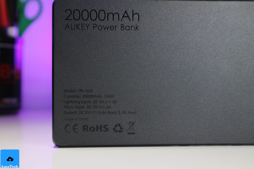 Powerbank aukey 20000mAh PB-N36