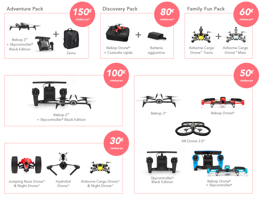 sconto Parrot fino a 150€