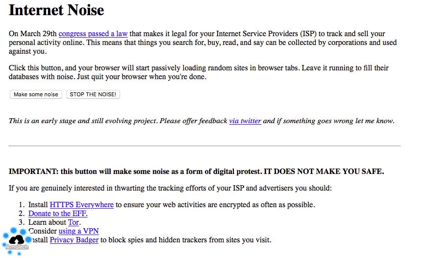 contrastare lo snooping ISP con Internet Noise