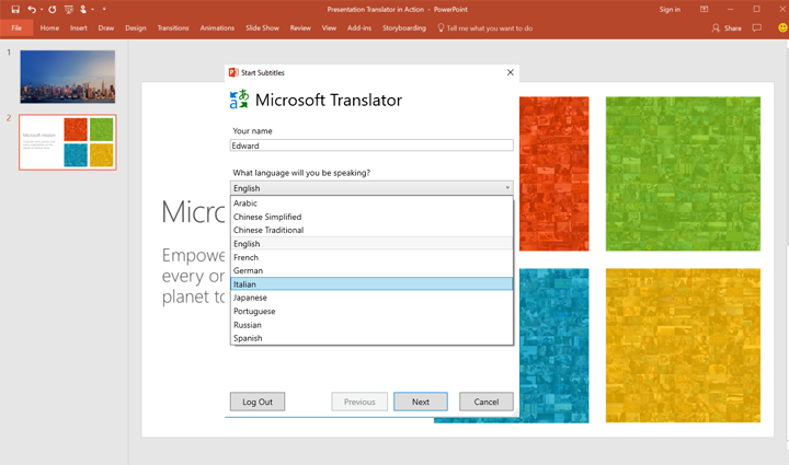 Microsoft Presentation_Translator