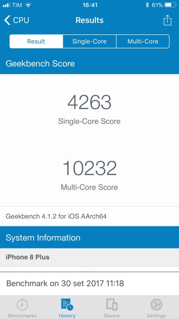 iPhone 8 Plus benchmark