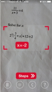 risolvere equazione matematica con iPhone