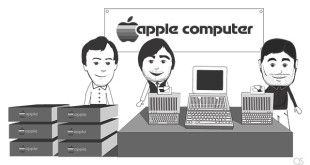 biografia steve jobs in stile cartoon
