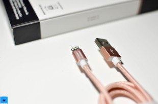 recensione Cavetto Lightning intrecciato Aiino Rose Gold