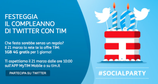 twitter compie 10 anni e tim regala 1gb