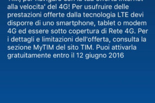 attivazione 4G Tim gratis