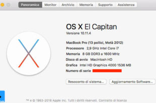 problema macbook pro dopo aggiornamento os x el capitan