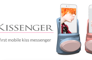Kissenger il dispositivo che simula un bacio su guancia o labbra