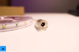 striscia LED bianca che si alimenta anche con batterie stilo