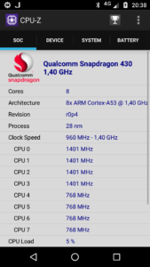 CPU Z Moto G